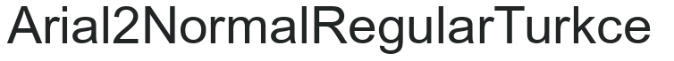 Arial2 Normal Regular Turkce letters preview