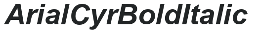 Arial Cyr Bold Italic preview