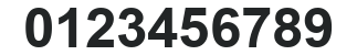 Arial Cyr Bold numbers preview