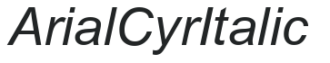 Arial Cyr Italic preview