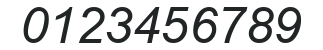 Arial Cyr Italic numbers preview