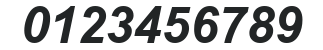Arial Digiscream Bold Italic numbers preview
