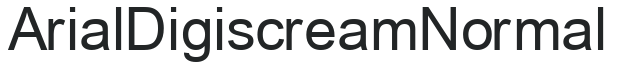 Arial Digiscream Normal letters preview