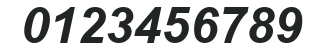 Arial HU Bold-italic numbers preview