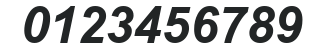 Arial Hu Bold Italic numbers preview