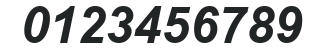 Arial_Hun Bold Italic numbers preview