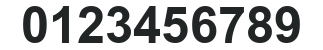Arial_Hun Bold numbers preview