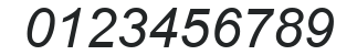 Arial_Hun Italic numbers preview