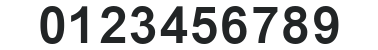 Arial Monospaced MT Bold numbers preview
