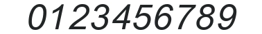 Arial Monospaced MT Italic numbers preview