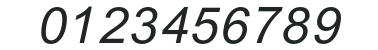 ArialMonospacedMTStd-Oblique numbers preview
