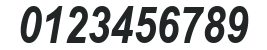 Arial Narrow Hu Bold Italic numbers preview
