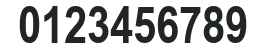 Arial Narrow Hu Bold numbers preview
