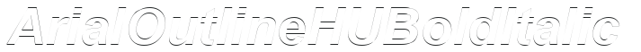 Arial Outline HU Bold Italic preview