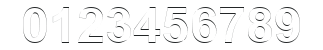 Arial Outline HU Bold numbers preview