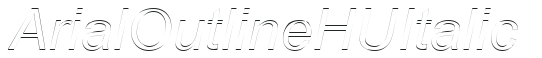 Arial Outline HU Italic preview