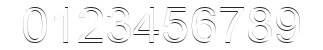 Arial Outline HU Normal numbers preview