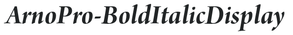 ArnoPro-BoldItalicDisplay preview