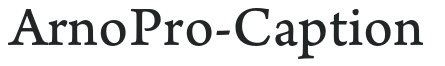 ArnoPro-Caption letters preview