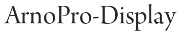 ArnoPro-Display preview