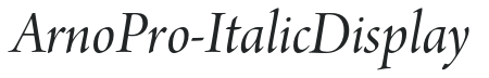 ArnoPro-ItalicDisplay preview