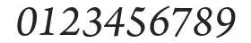 ArnoPro-ItalicSmText numbers preview