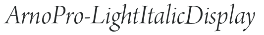 ArnoPro-LightItalicDisplay preview