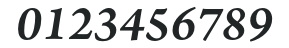 ArnoPro-SmbdItalicSmText numbers preview