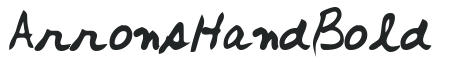 ArronsHand Bold letters preview