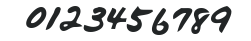 ArronsHand Bold Italic numbers preview