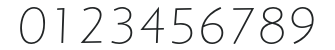 ArtaStd-LightItalic numbers preview
