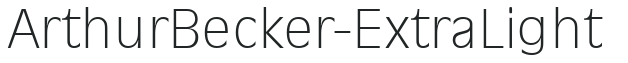 ArthurBecker-ExtraLight preview