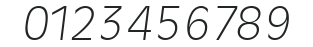 ArthurBecker-ExtraLight Italic numbers preview