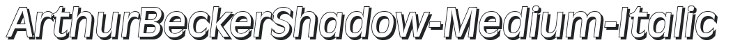 ArthurBeckerShadow-Medium-Italic preview