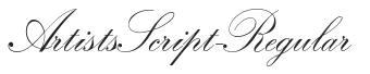 ArtistsScript-Regular letters preview