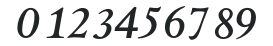 AsdanteMediumItalic numbers preview
