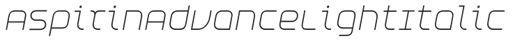 Aspirin AdvanceLight Italic preview
