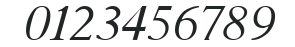 Aster Italic numbers preview