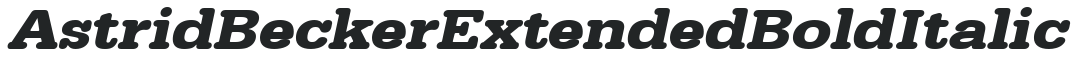 AstridBeckerExtended Bold Italic preview