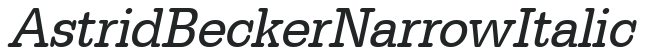 AstridBeckerNarrow Italic preview
