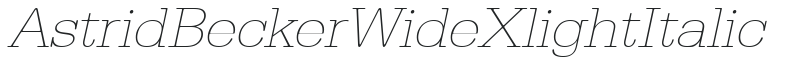 AstridBeckerWideXlight Italic preview