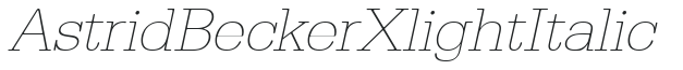 AstridBeckerXlight Italic preview