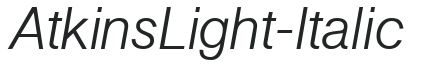 AtkinsLight-Italic preview