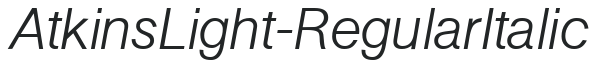 AtkinsLight-RegularItalic preview