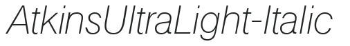 AtkinsUltraLight-Italic preview