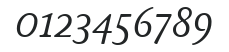 AtmaSerif-BookItalicSC numbers preview