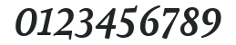 AtmaSerifLF-BoldItalic numbers preview