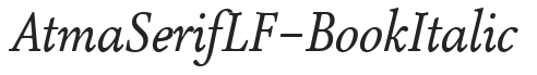 AtmaSerifLF-BookItalic preview
