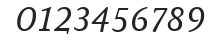 AtmaSerifLF-BookItalicMC numbers preview