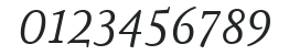 AtmaSerifLF-BookItalic numbers preview